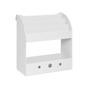 Keezi Kids Bookshelf Children Toy Storage Magazine Rack Organiser Bookcase White