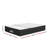 Giselle Bedding Mattress Extra Firm Double Pocket Spring Foam Super Firm 32cm