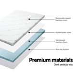 Giselle Bedding Cool Gel Memory Foam Mattress Topper w/Bamboo Cover 5cm - King