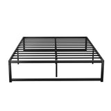 Artiss Bed Frame Metal Platform Queen Size Bed Base Mattress Black TINO