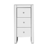 Artiss Mirrored Bedside table Drawers Furniture Mirror Glass Quenn Silver