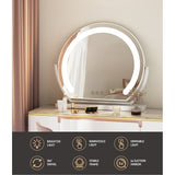 Embellir Hollywood Makeup Mirror with LED Lighted Vanity Dimmable Metal 40X35CM