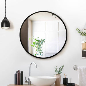 Embellir Round Wall Mirror 50cm Makeup Bathroom Mirror Frameless