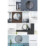 Embellir 70cm Round Wall Mirror Bathroom Makeup Mirror