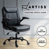 Artiss Office Chair Leather Computer Desk Chairs Executive Gaming Study Black