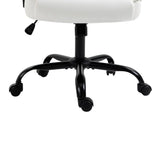 Artiss Office Chair Leather Computer Executive Chairs Gaming Study Desk White