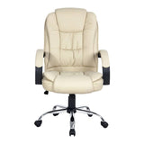 Artiss Office Chair Gaming Computer Chairs Executive PU Leather Seat Beige