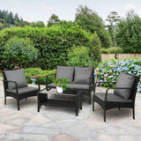 Gardeon Outdoor Furniture Lounge Table Chairs Garden Patio Wicker Sofa Set