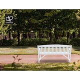 Gardeon Wooden Garden Bench Chair Outdoor Furniture Patio Deck 3 Seater White