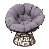 Gardeon Outdoor Papasan Chairs Lounge Setting Patio Furniture Wicker Brown