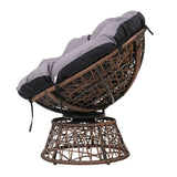 Gardeon Outdoor Lounge Setting Papasan Chairs Table Patio Furniture Wicker Brown