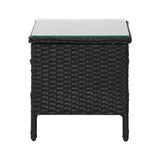 Gardeon Side Table Coffee Patio Desk Outdoor Furniture Rattan Indoor Garden Black