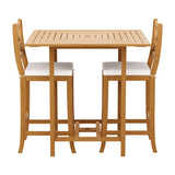 Gardeon Outdoor Bar Table 6 Chairs Stools Set Patio Dining Furniture Acacia Wood