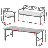 Gardeon 6-seater Outdoor Furniture Dining Chairs Table Patio Garden Acacia Wood