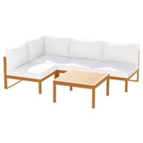 Gardeon 5 Pieces Outdoor Sofa Set 4-Seater Acacia Wood Corner Lounge Setting