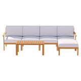 Gardeon Outdoor Sofa Set 5-Seater Acacia Wood Lounge Setting Garden Table Chairs