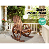 Gardeon Wagon Wheels Rocking Chair - Brown