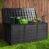 Gardeon 290L Outdoor Storage Box - All Black