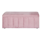 Artiss Storage Ottoman Blanket Box Velvet Chest Toy Foot Stool Couch Bed Pink