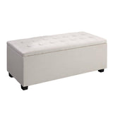 Artiss Large Fabric Storage Ottoman - Beige