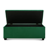 Artiss Storage Ottoman Blanket Box Velvet Footstool Rest Chest Couch Toy Green