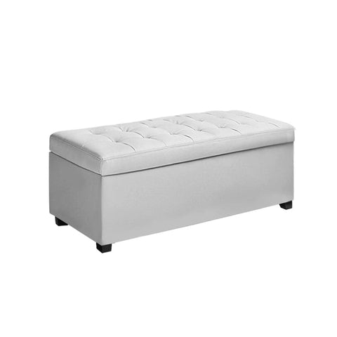 Artiss Storage Ottoman Blanket Box Footstool Leather Foot Stool Chest Toy Large