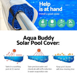 Aquabuddy 10.5x4.2m Solar Pool Cover Roller Blanket Swimming Covers Bubble