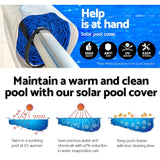 Aquabuddy Swimming Pool Cover 500 Micron Solar Blanket Covers Outdoor 8x4.2M