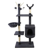 i.Pet Cat Tree 140cm Trees Scratching Post Scratcher Tower Condo House Furniture Wood