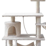 i.Pet Cat Tree 141cm Trees Scratching Post Scratcher Tower Condo House Furniture Wood Beige