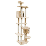 i.Pet Cat Tree 203cm Trees Scratching Post Scratcher Tower Condo House Furniture Wood Beige