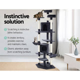 i.Pet Cat Tree 203cm Trees Scratching Post Scratcher Tower Condo House Furniture Wood