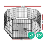 i.Pet Pet Dog Playpen 2X30" 8 Panel Puppy Exercise Cage Enclosure Fence