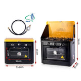 Devanti 3 Burner Portable Oven - Black & Yellow