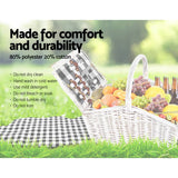 Alfresco 2 Person Picnic Basket Vintage Baskets Outdoor Insulated Blanket