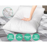 Giselle Bedding Duck Feather Down Twin Pack Pillow