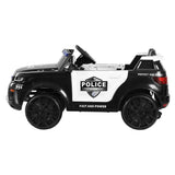 Rigo Kids Ride On Car Electric Patrol Police Toy Cars Remote Control 12V Black