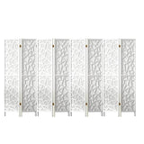 Artiss Clover Room Divider Screen Privacy Wood Dividers Stand 8 Panel White