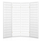 Artiss Room Divider Screen Wood Timber Dividers Fold Stand Wide White 4 Panel