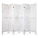 Artiss 6 Panel Room Divider Screen Privacy Wood Foldable Stand Timber White