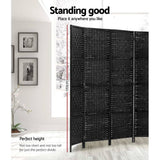 Artiss 8 Panel Room Divider Screen Privacy Timber Foldable Dividers Stand Black