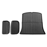 3PCS Car Rear Front Cargo Trunk Toolbox Luggage Rubber Mats for Tesla Model Y 2021-2022