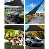 Instahut Sun Shade Sail Cloth Shadecloth Outdoor Canopy Triangle 280gsm 5x5x5m