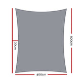 Instahut Sun Shade Sail Cloth Shadecloth Outdoor Canopy Rectangle 280gsm 4x5m