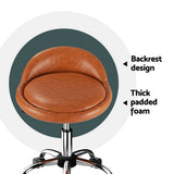 Artiss Salon Stool Swivel Chair Backrest Chairs