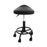 Artiss 2X Saddle Salon Stool Swivel Barber Chairs Bar Stools Hydraulic Lift PU