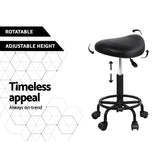 Artiss 2X Saddle Salon Stool Swivel Barber Chairs Bar Stools Hydraulic Lift PU