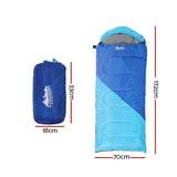 Weisshorn Sleeping Bag Bags Kids 172cm Camping Hiking Thermal Blue