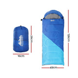 Weisshorn Sleeping Bag 136cm Kids Camping Hiking Winter Blue