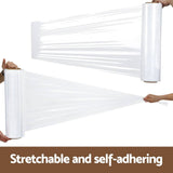 400m 2pcs Stretch Film Shrink Wrap Rolls Protect Package Material Home Warehouse